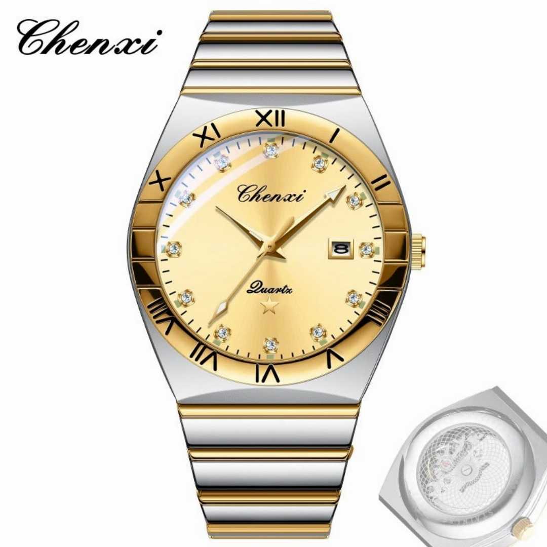 CHENXI,Watches,For,Men,Sweep,Second,Movement,See-through,Quartz